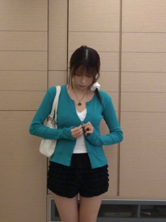 Drop-Needle Cardigan