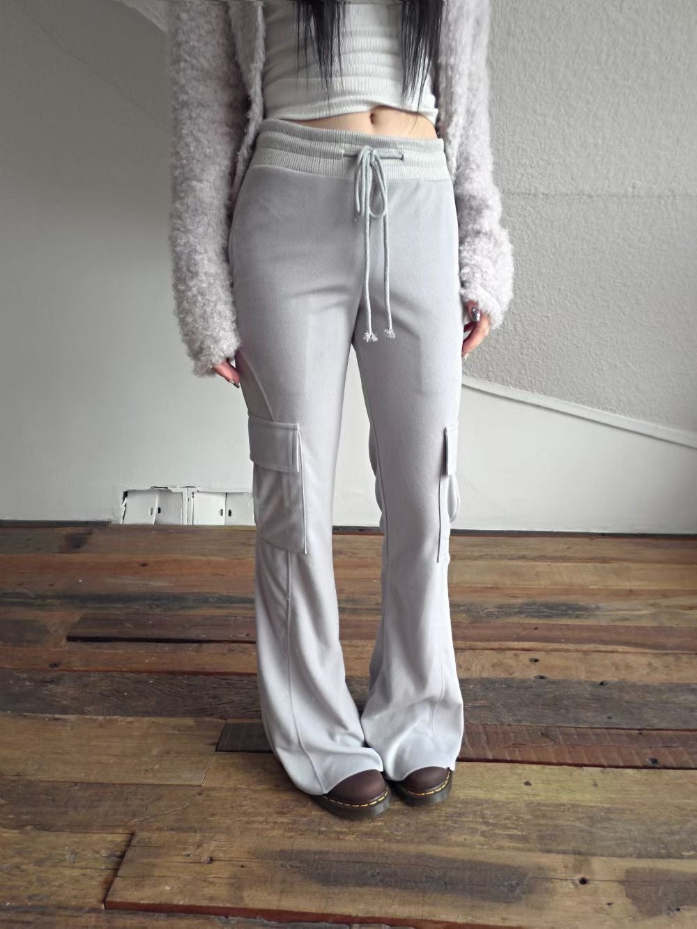 Colour-block Flare Pants