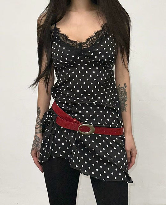Laced Polka Dot Dress