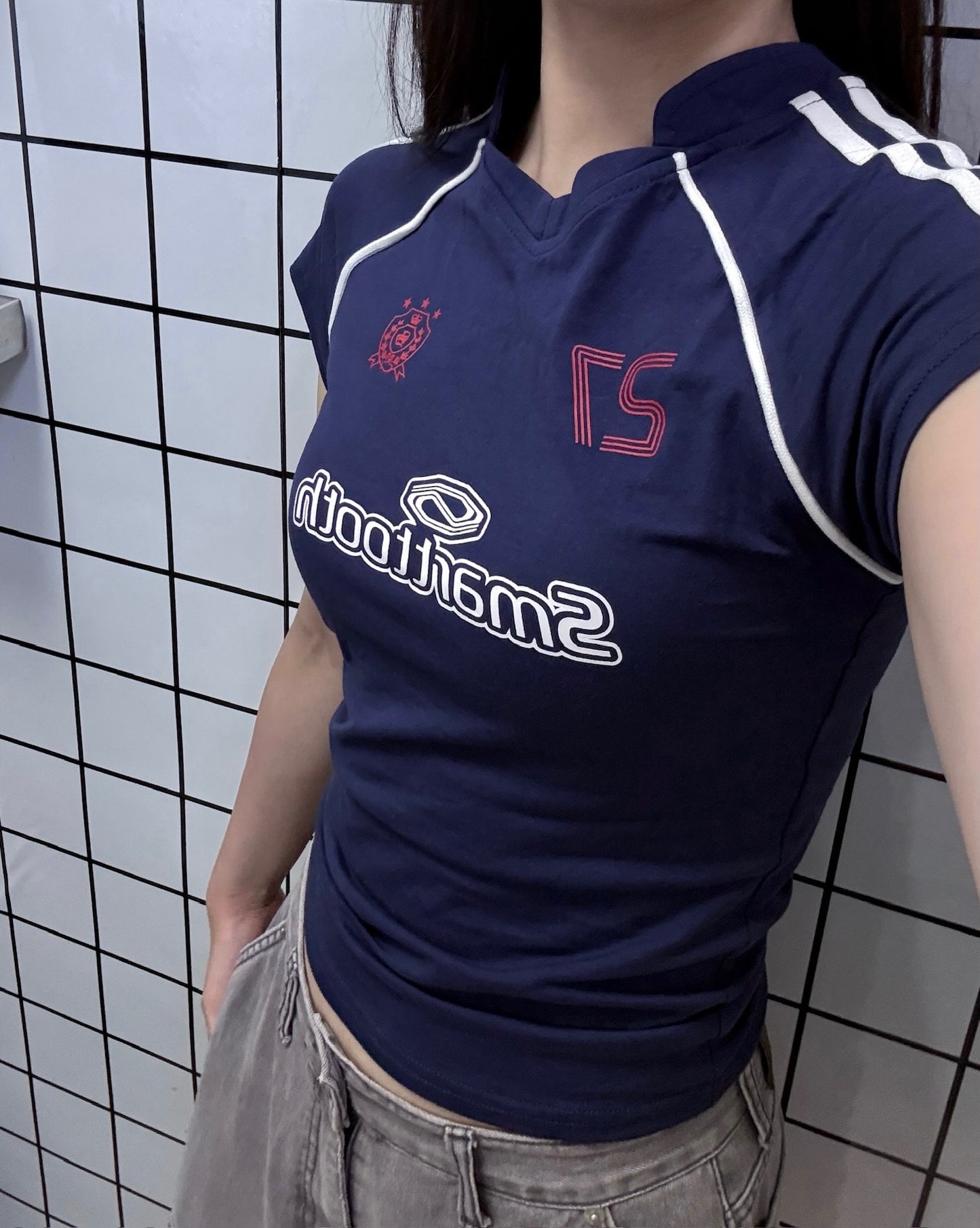 運動風貼身短袖上衣 Sporty Crop Top