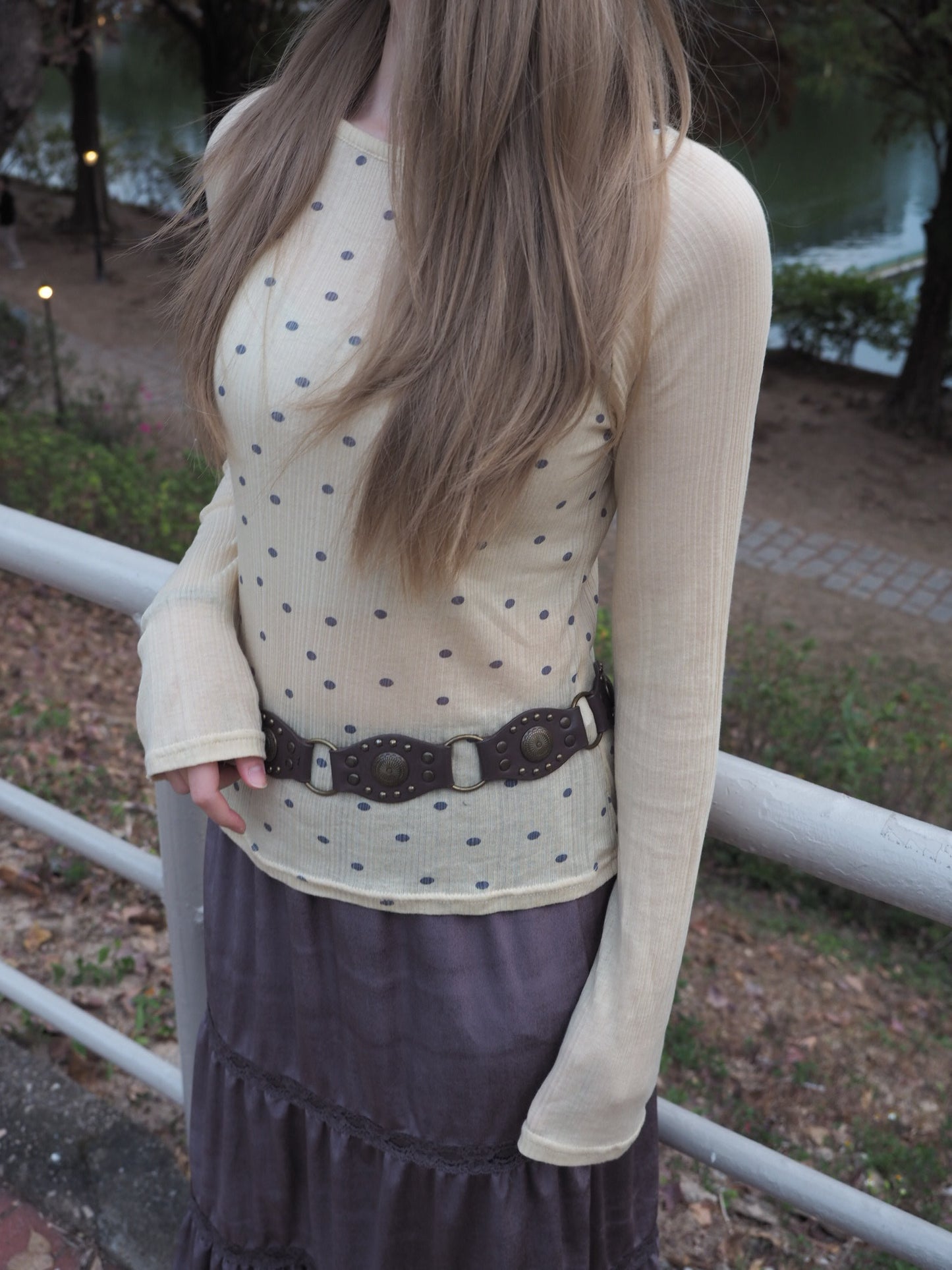 Polka Dot Raglan Long Sleeve