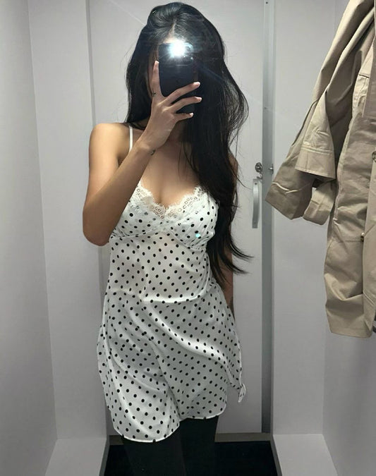 Laced Polka Dot Dress