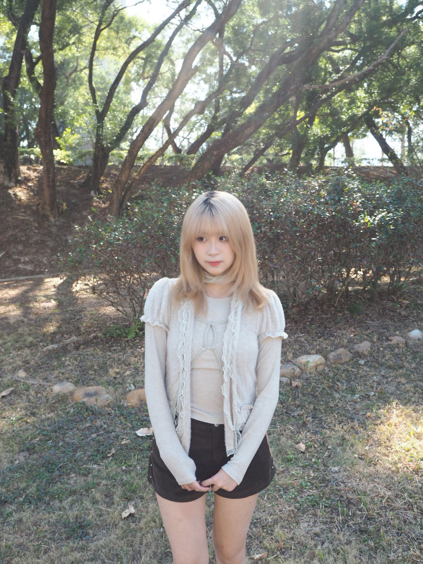 Halter Neck Long-sleeve Set