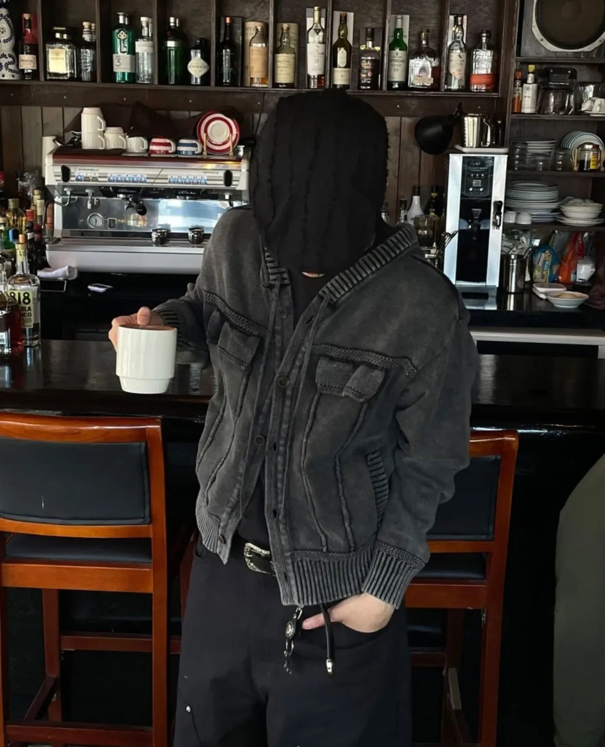 Knit Hooded Cardigen