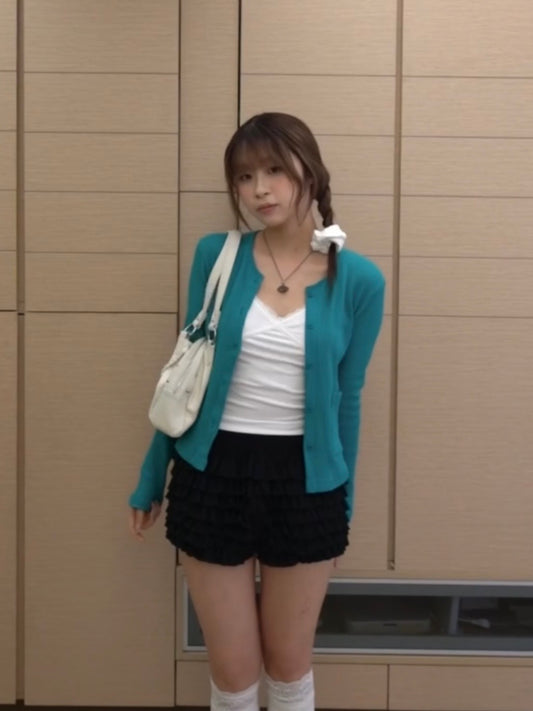 Drop-Needle Cardigan
