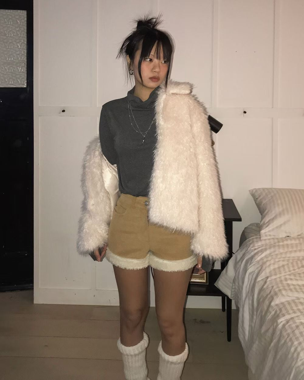 Winter Fur-heart Short