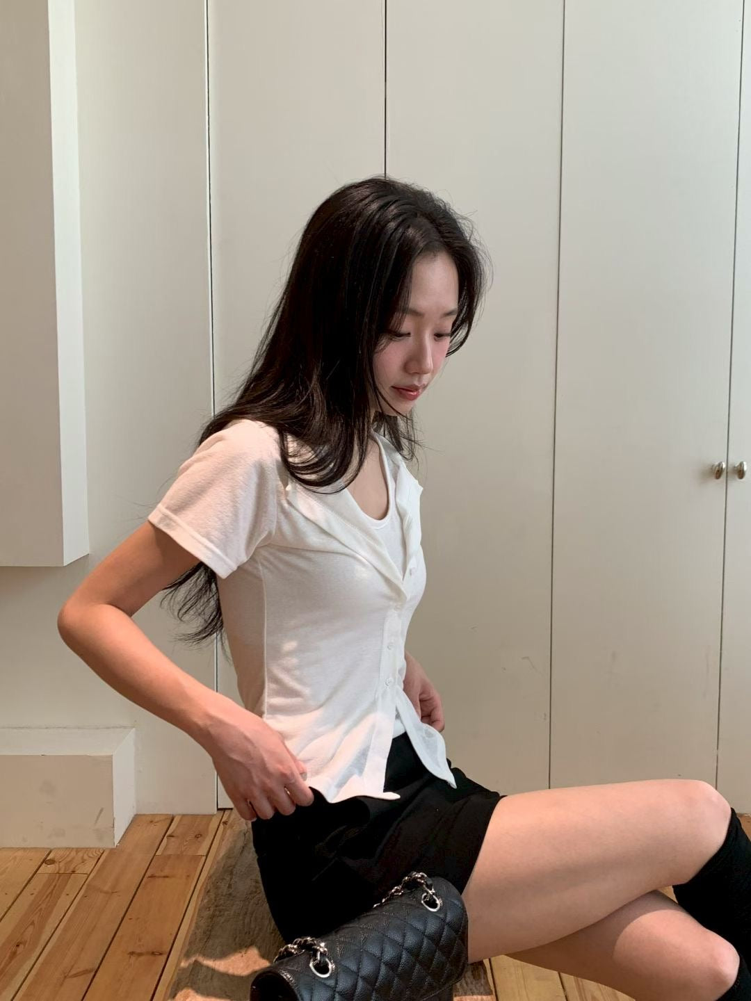 Short Sleeve Cardigan Set