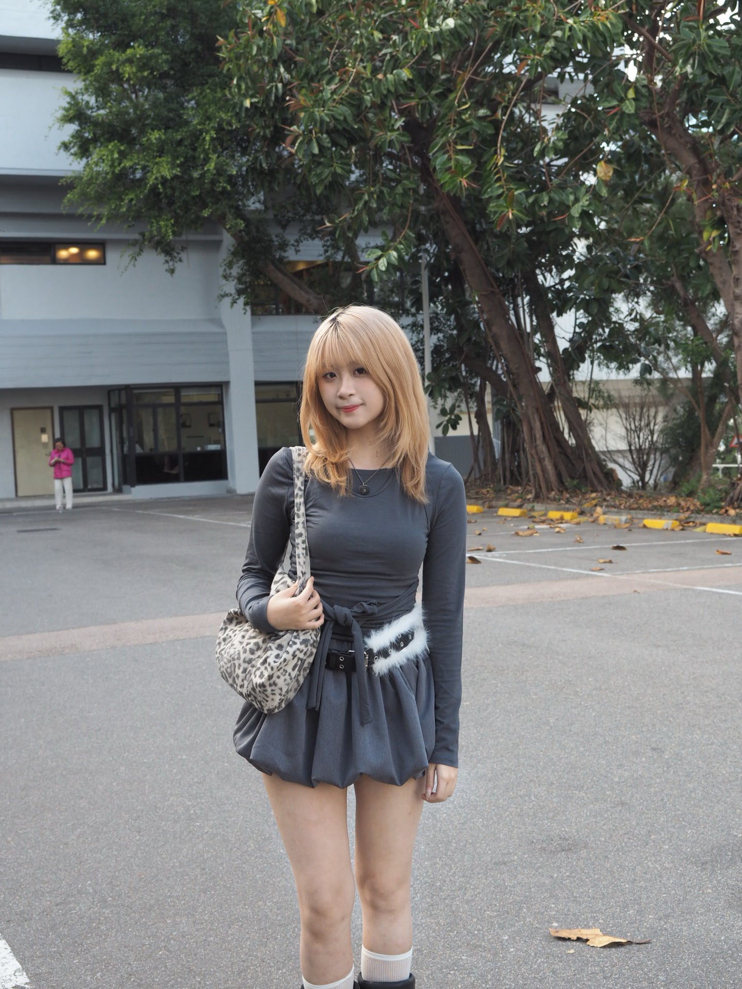 Mocoo Halter Neck Long-sleeve Top