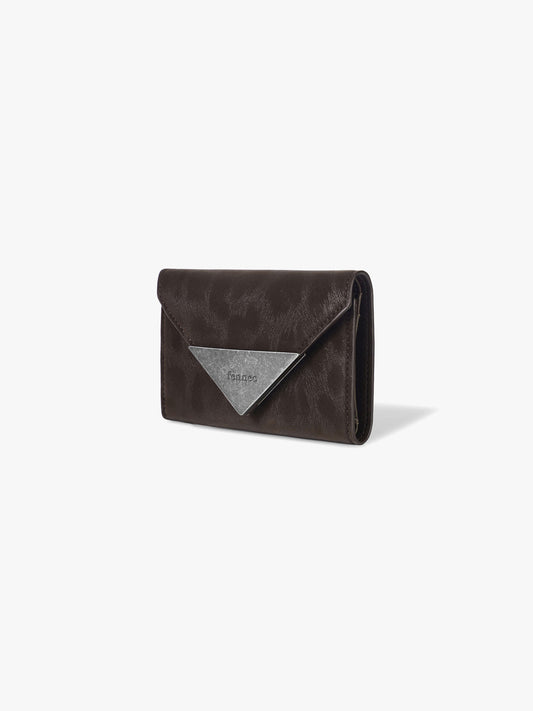 【fennec】 MATT TRIANGLE WALLET - LEOPARD BROWN