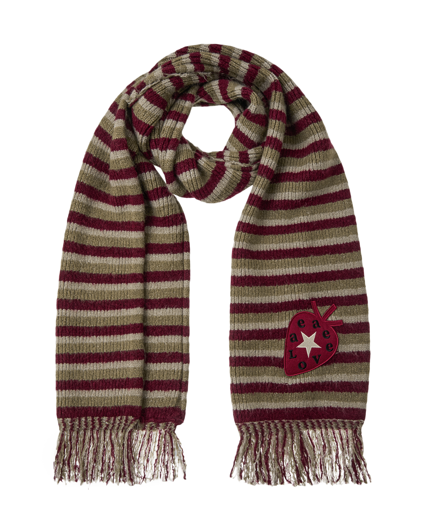 【aeae】 STRIPE TASSEL MUFFLER