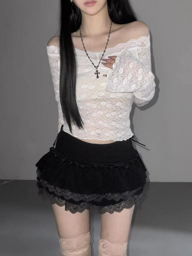 Ribbon Lace Cake Skirt
