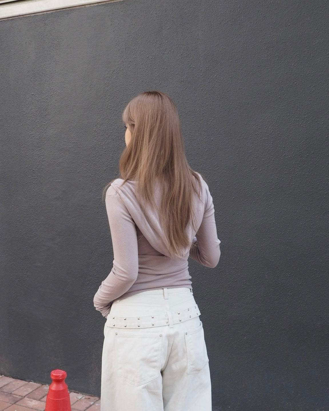 Hooded Long-sleeved Fitted Top