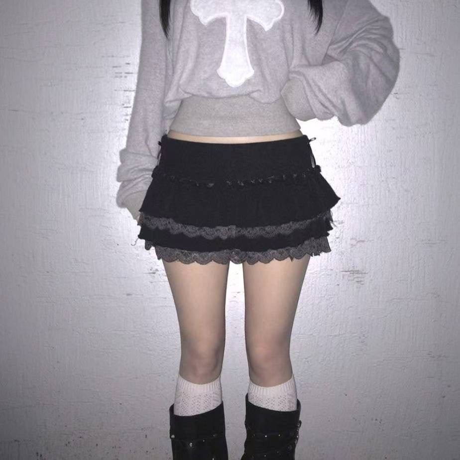 Ribbon Lace Cake Skirt
