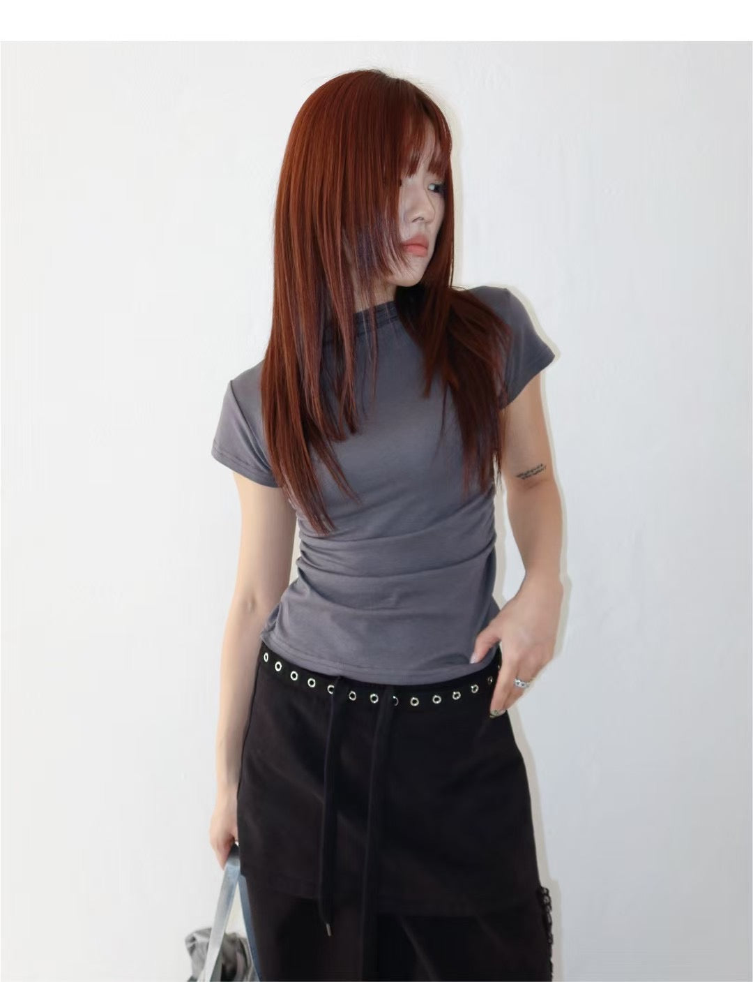 半樽領短袖上衣  Half-necked Short Sleeved Top