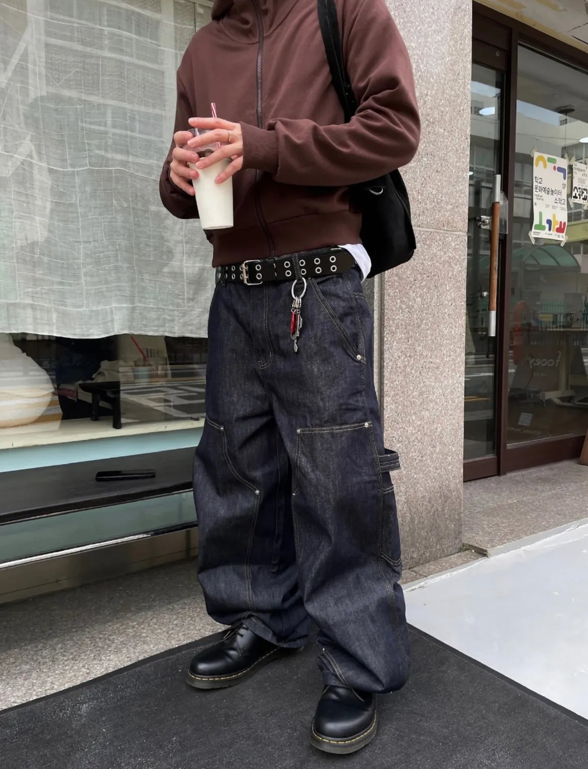 Retro Wide-leg Denim Jeans