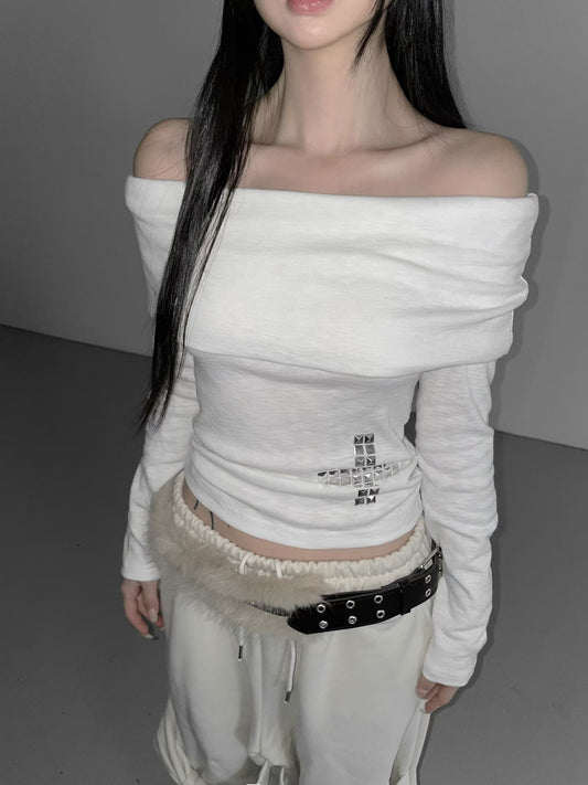 Cross Off-shoulder Top