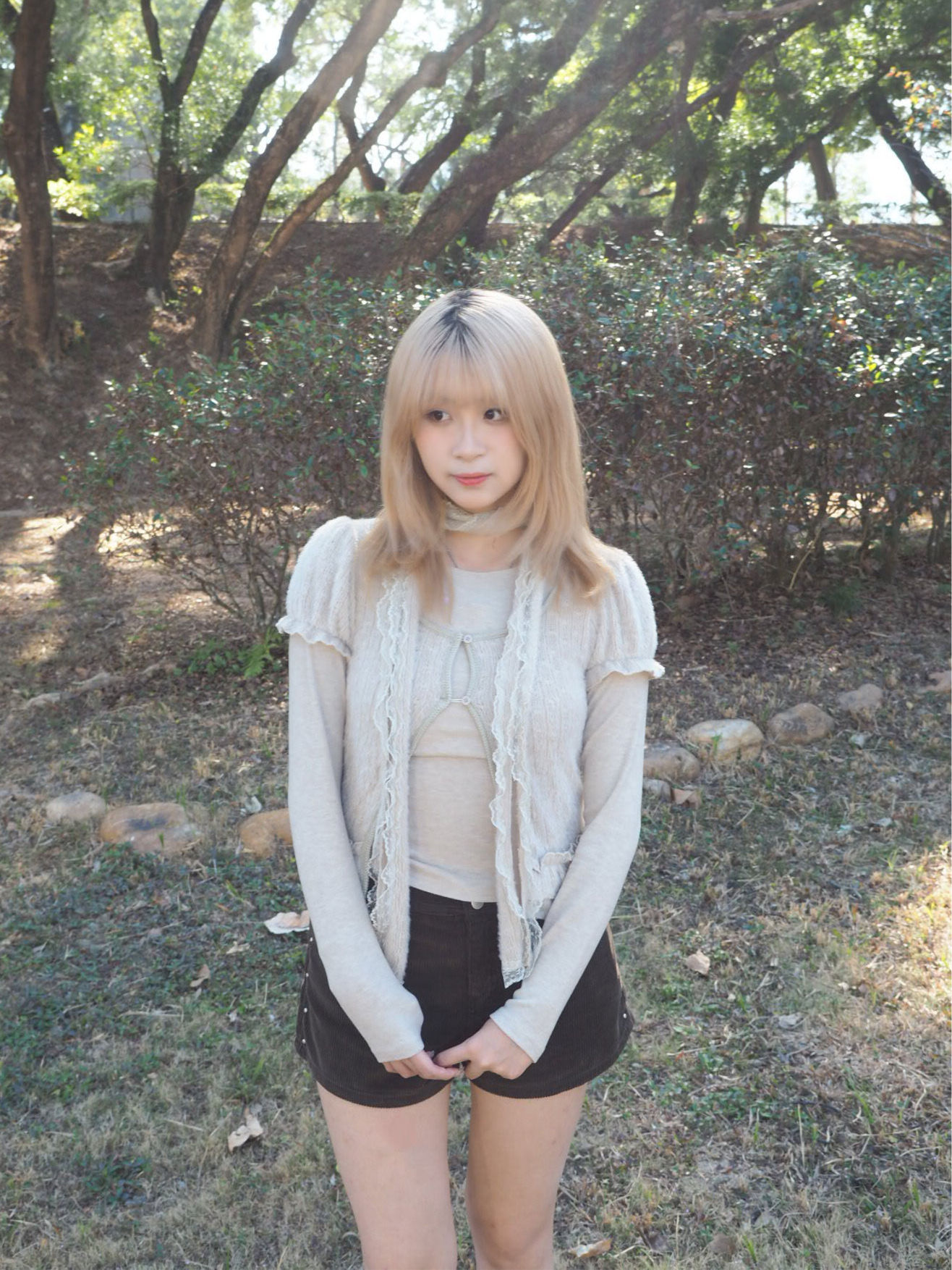 Halter Neck Long-sleeve Set