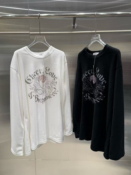 Bird Loose Long-sleeved Top