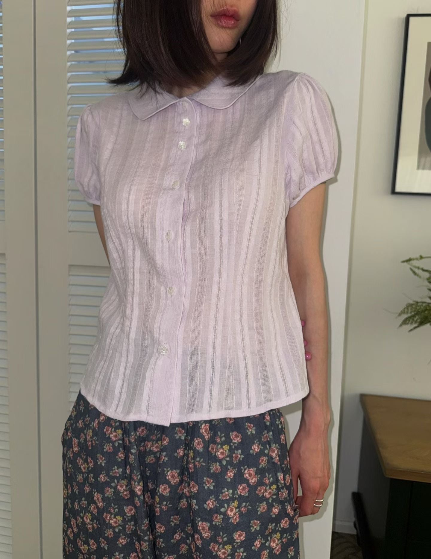 Dobby Stripe Blouse