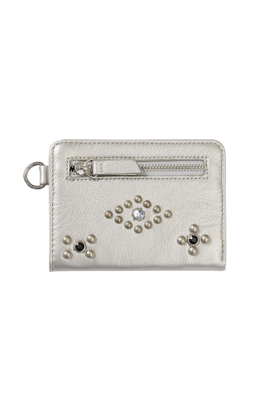 【ILLIGO】Stud Cross Ring Wallet | Silver
