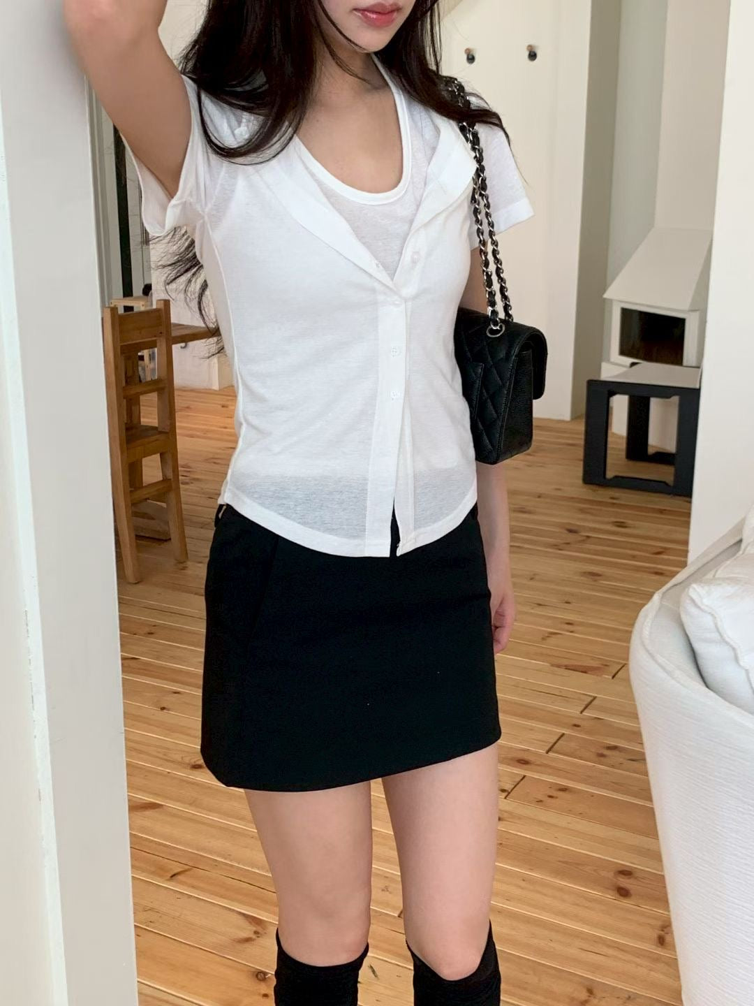 Short Sleeve Cardigan Set