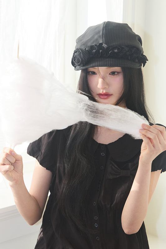 【ILLIGO】Fleur Ruffle Hunting Cap | Black