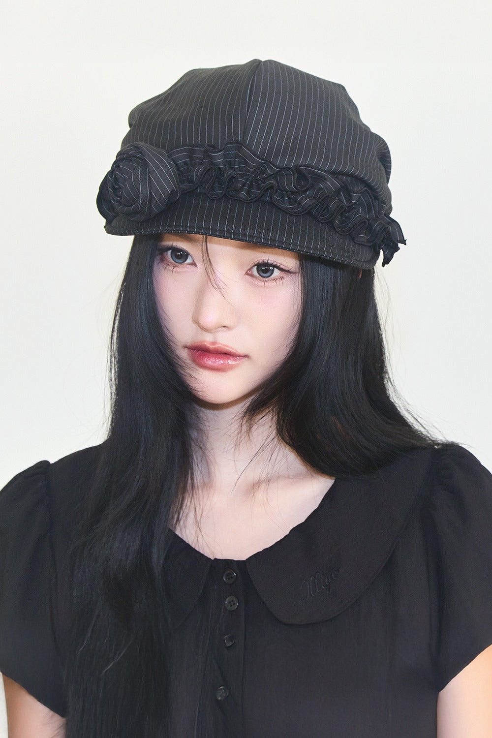 【ILLIGO】Fleur Ruffle Hunting Cap | Black