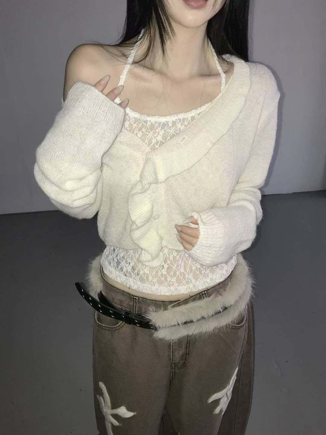 Lace Halter Neck Camisole