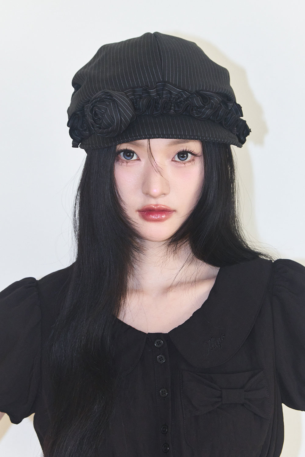 【ILLIGO】Fleur Ruffle Hunting Cap | Black