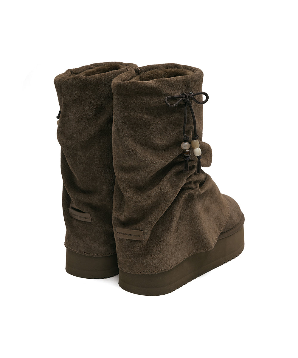 【Rockfish】 GATHERED MAXI FOLDED BOOTS MIDDLE