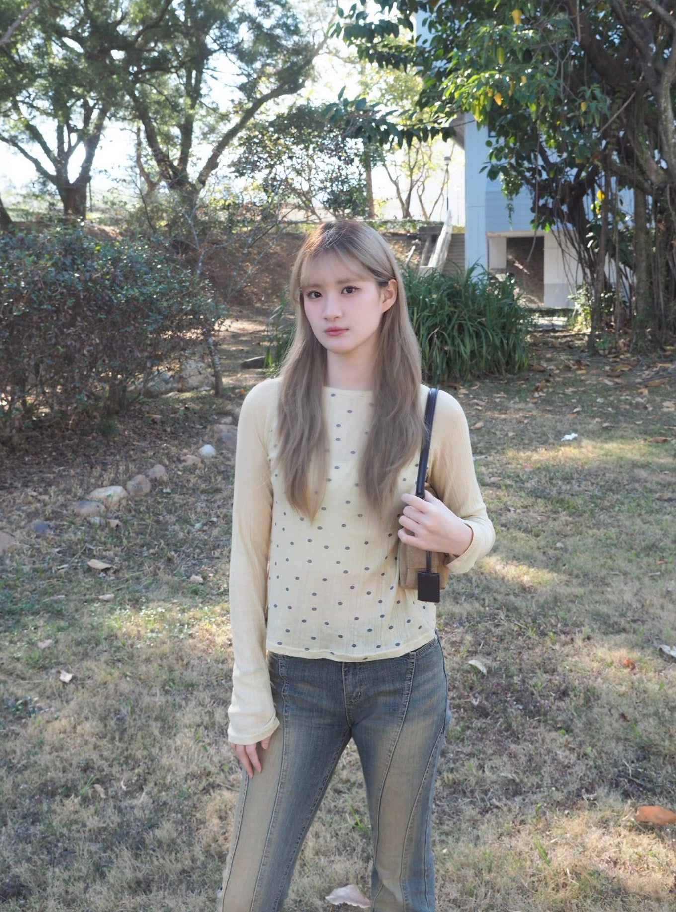 Polka Dot Raglan Long Sleeve