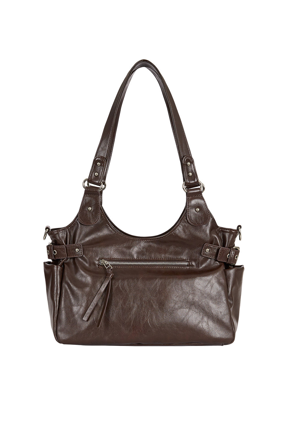 【ILLIGO】Amber Buckle Shoulder Bag | Brown