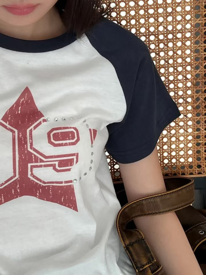 09 星星牛角短袖上衣 09 Star Raglan Short-sleeves