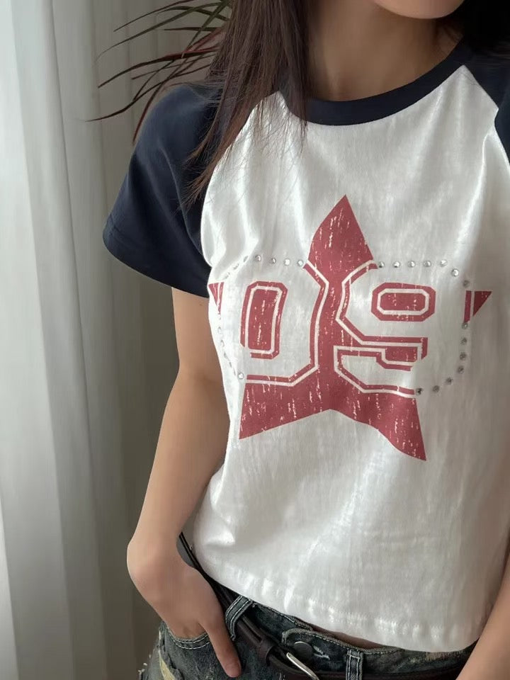 09 星星牛角短袖上衣 09 Star Raglan Short-sleeves