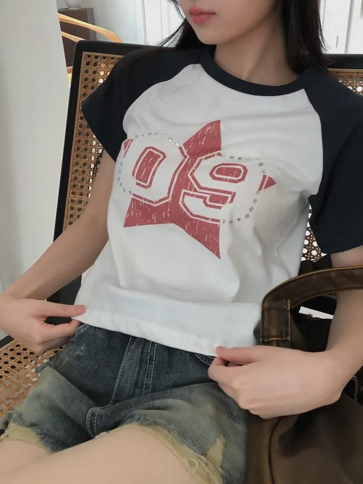 09 星星牛角短袖上衣 09 Star Raglan Short-sleeves