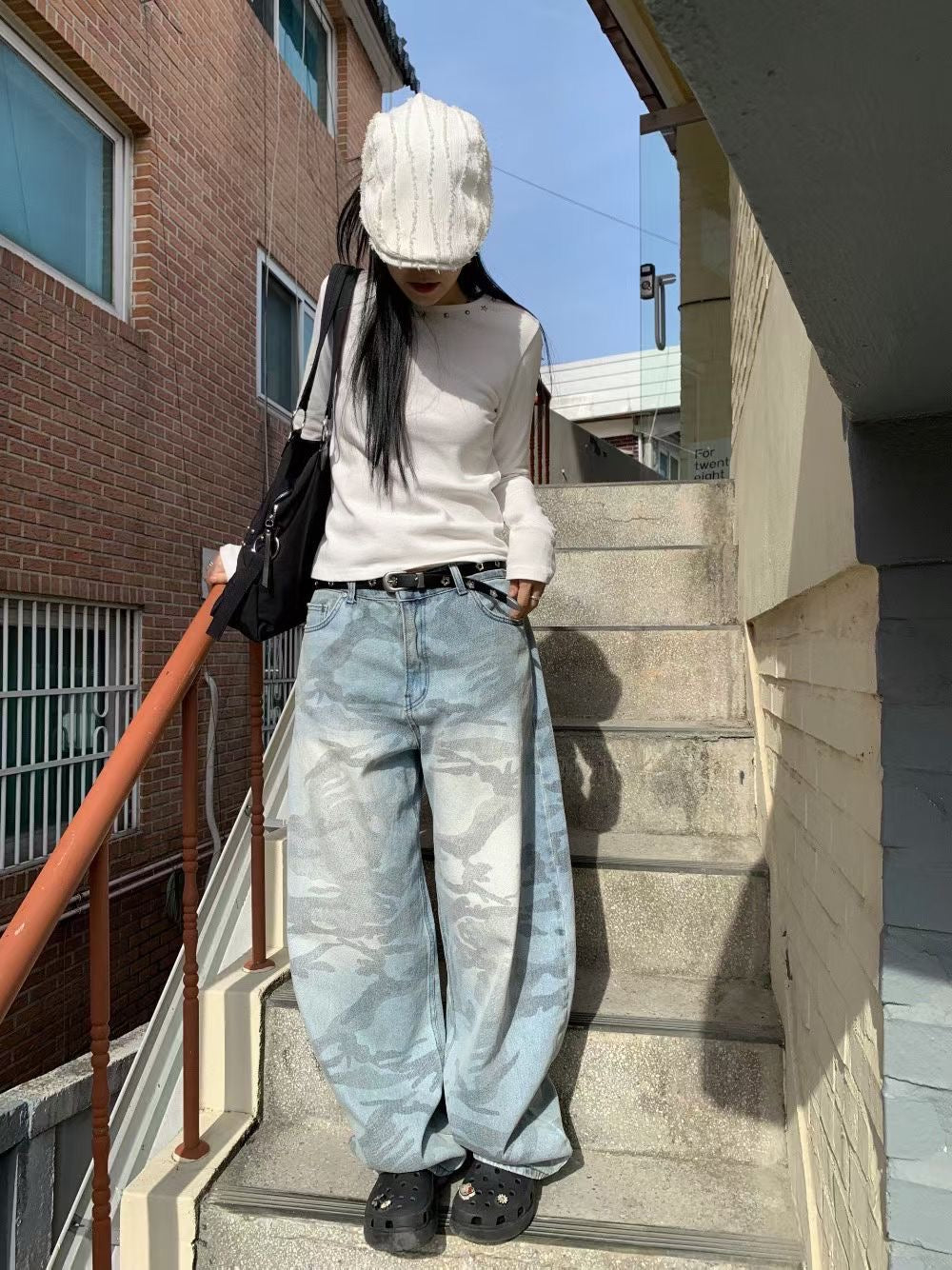 洗水迷彩彎刀褲 Brush Camo Denim Ballon Pants