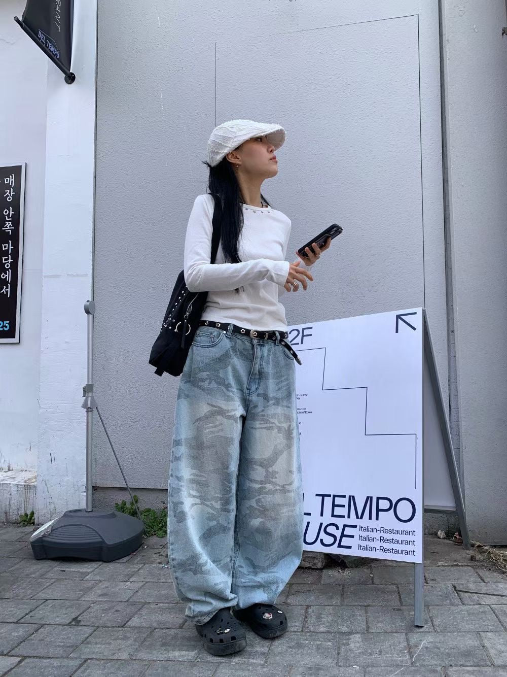 洗水迷彩彎刀褲 Brush Camo Denim Ballon Pants