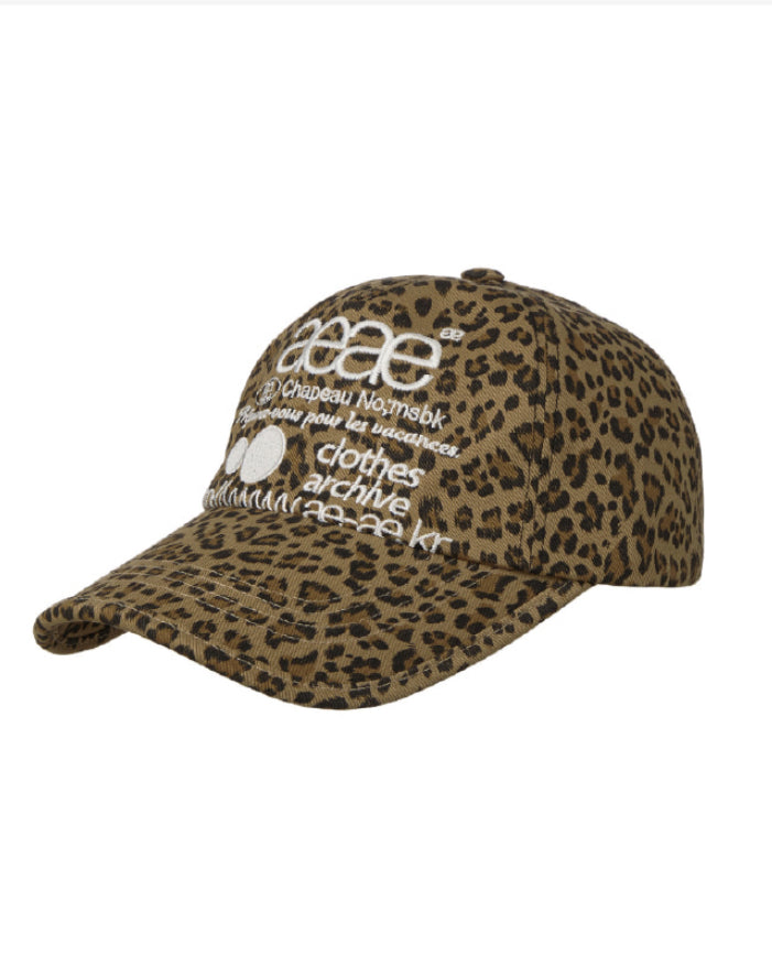 【AEAE】WEB LOGO LEOPARD CAP | Mustard