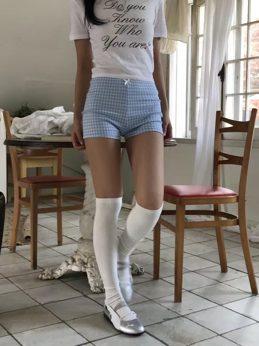 Checkered Ribbon Shorts