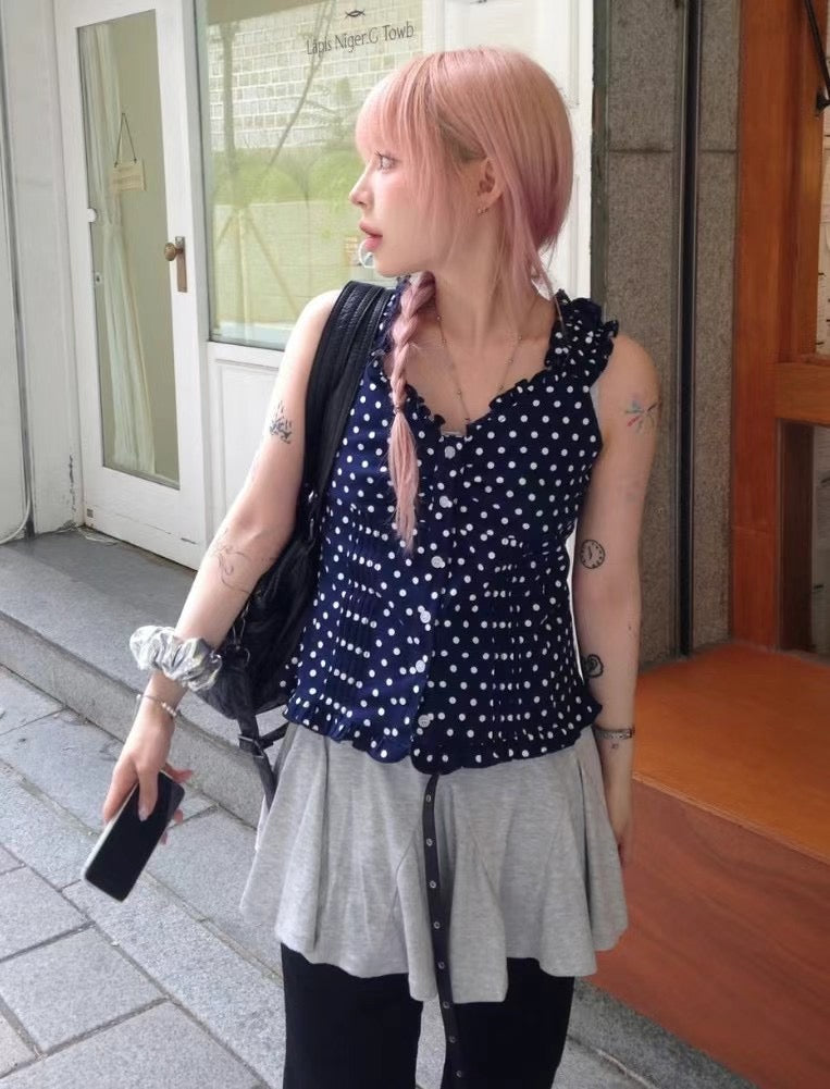 波點2-way背心 Polka Dot Two-way Vest