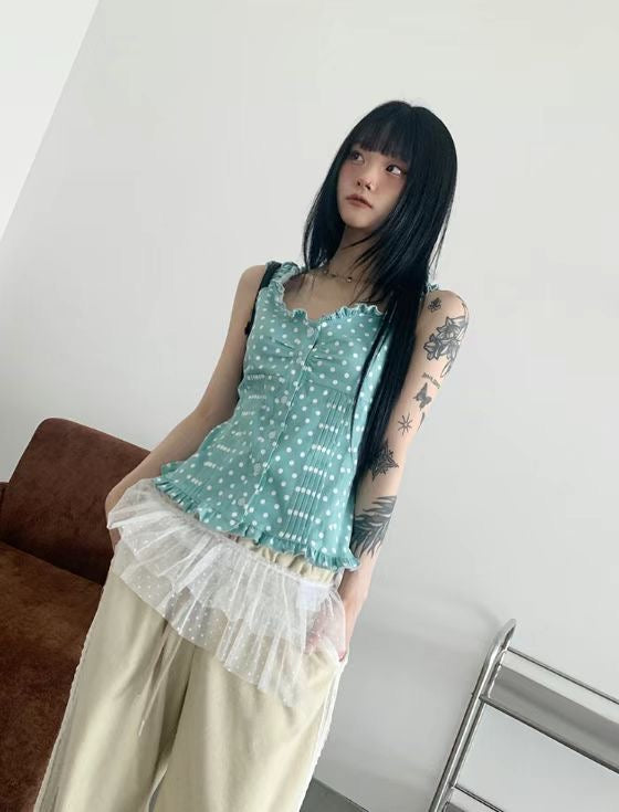波點2-way背心 Polka Dot Two-way Vest