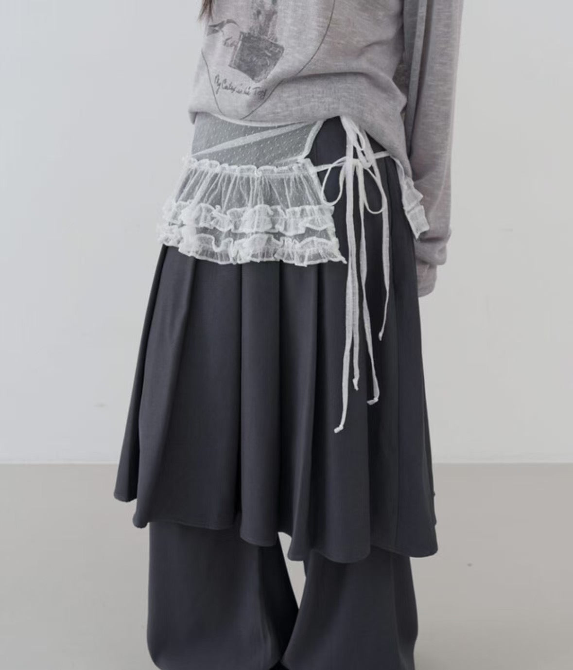 蕾絲荷葉邊疊穿 Lace Ruffled Layer Skirt