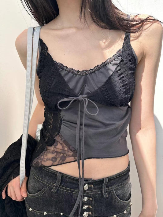 蕾絲蝴蝶結吊帶背心 Lace Ribbon Camisole