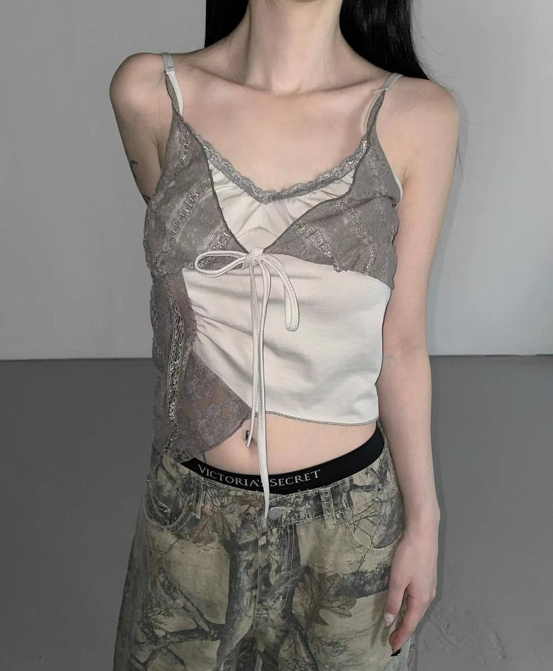 蕾絲蝴蝶結吊帶背心 Lace Ribbon Camisole