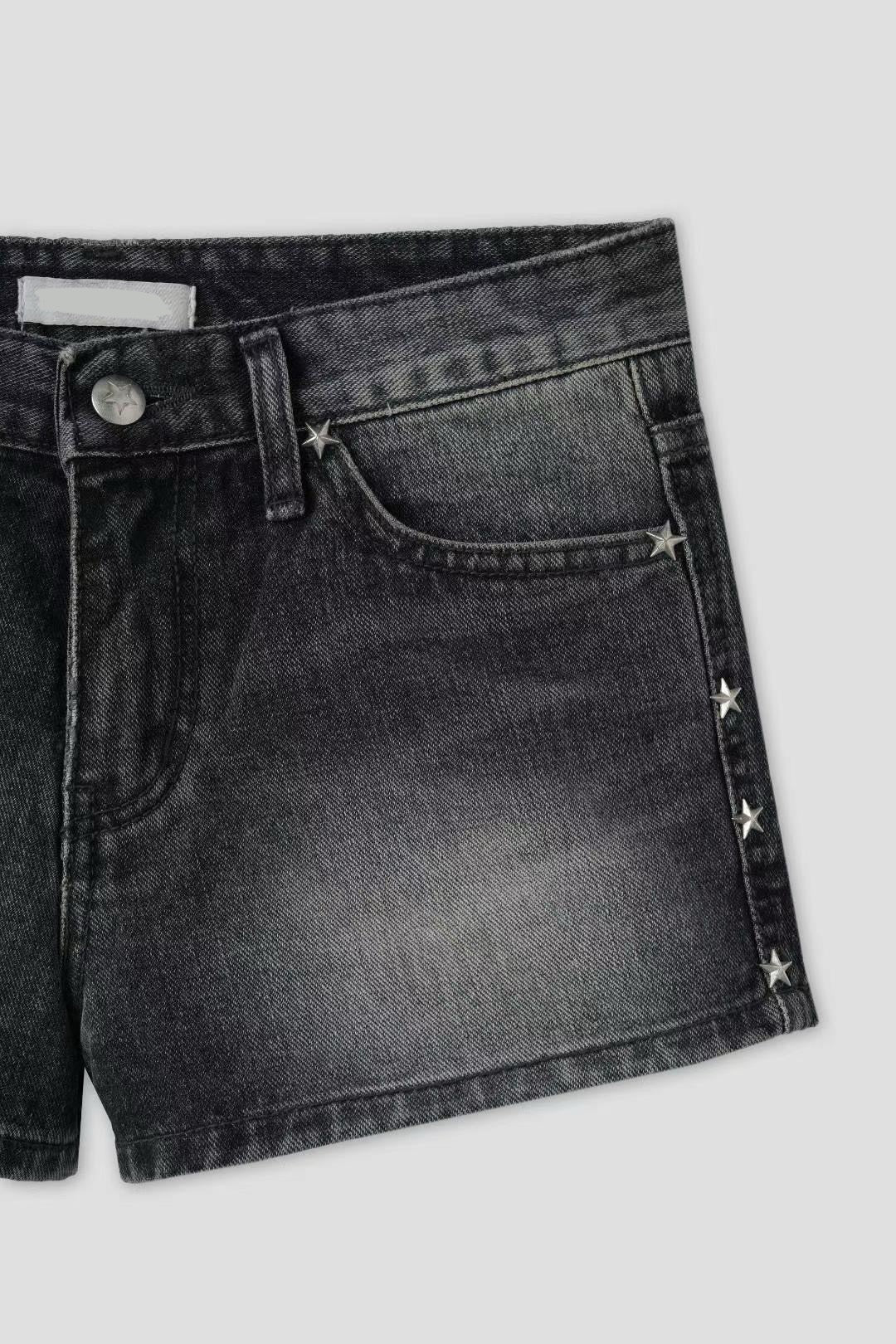 Star Washed Denim Shorts 星星洗水牛仔短褲