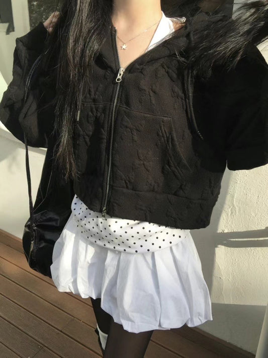蝴蝶暗紋連帽外套 Ribbon Jacket
