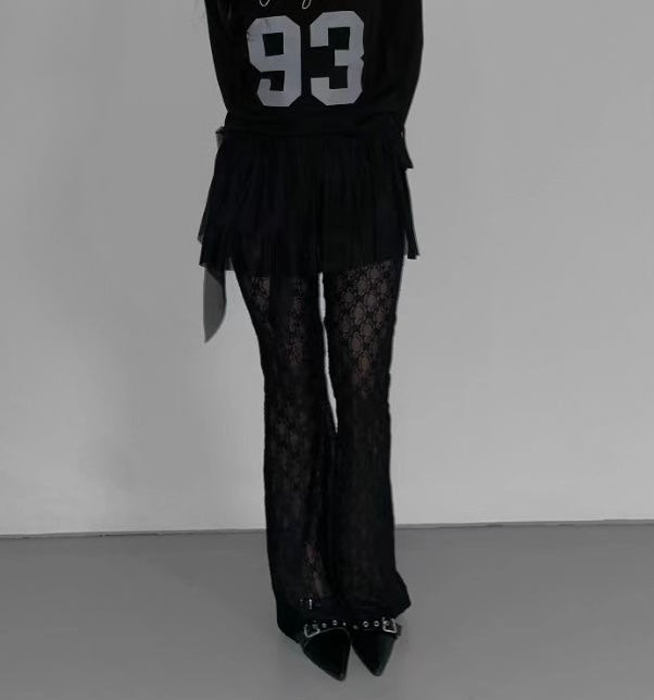 蕾絲喇叭長褲 Lace Bell Pants