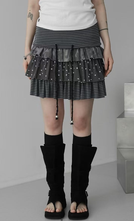 拼布蛋糕裙 Patchwork Layered Cake Dress
