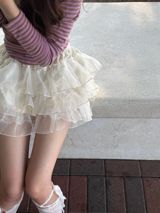 珠光感薄紗蛋糕裙 Pearlescent Tulle Cake Skirt